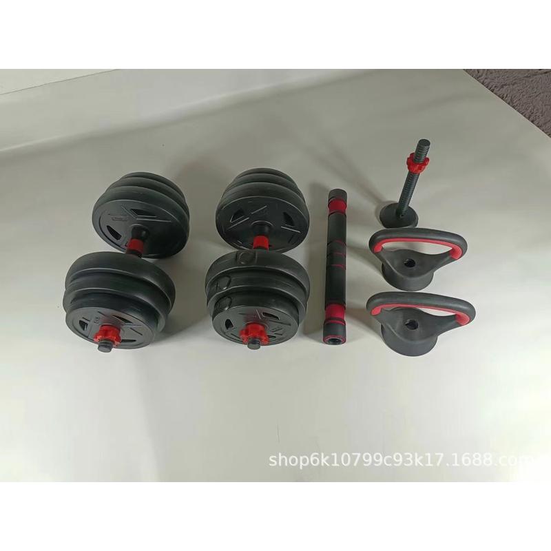 哑铃杠铃一整套家用男士健身房健身可调节专业哑铃套装灌砂可拆卸