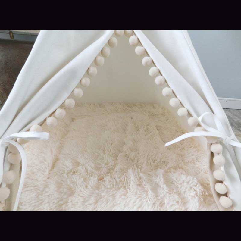 窝猫爬架帐篷简约宠物猫床木质宠物床猫窝夏季狗帐篷外贸宠物用品