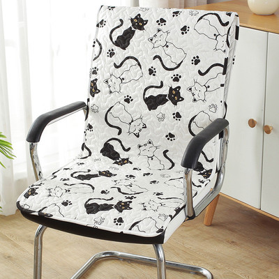 5dbj批发全棉斜纹坐垫靠垫一体垫久坐椅子办公室屁股学生椅垫靠背