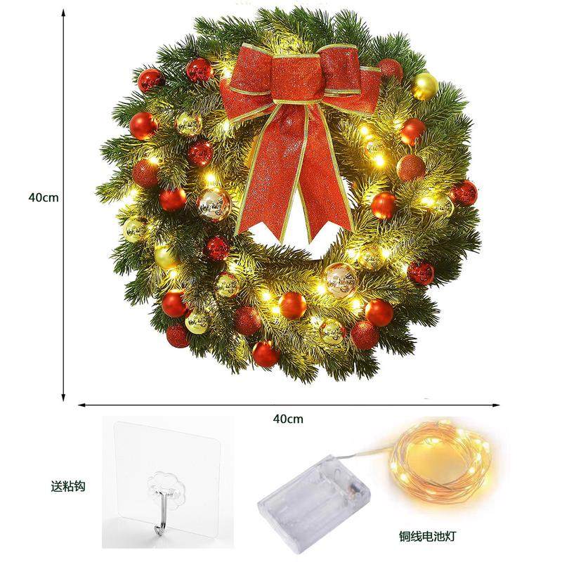 新款pe圣诞花环40cm藤挂件门挂布置蝴蝶结花圈圣诞节装饰圣诞树圈,节庆用品/礼品,圣诞装饰品,淘宝优惠券,粉丝福利购,淘宝优惠卷