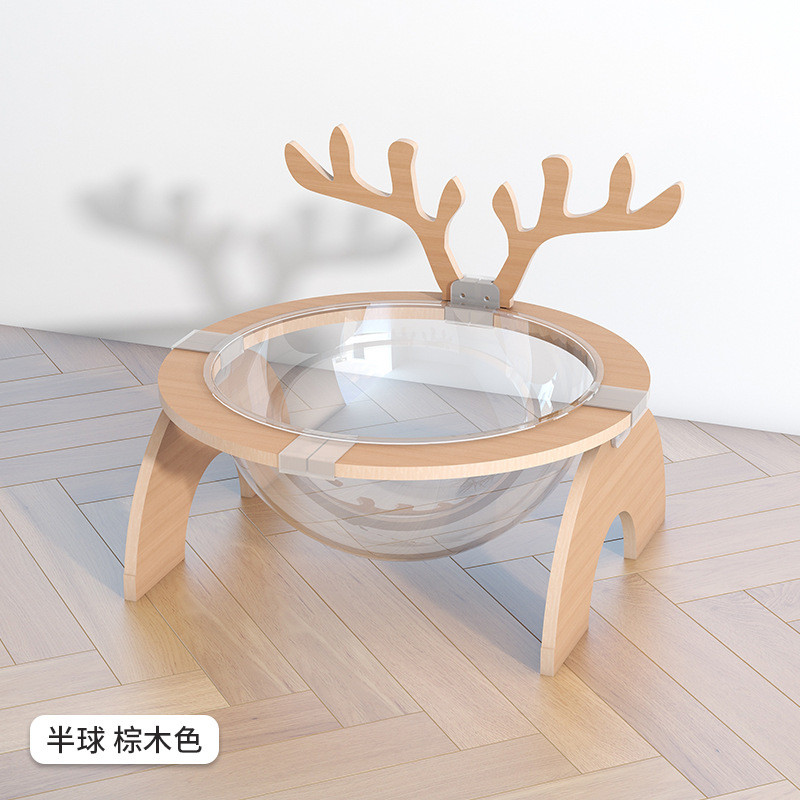 萌助鹿角猫窝四季通用猫爬架猫咪窝宠物用品太空舱猫窝实木猫床