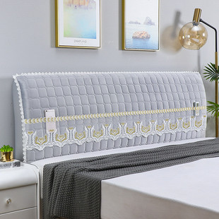 t5lp全包绒布布艺床棉加厚夹头罩床头套罩弹力软包沙发靠垫翻新防