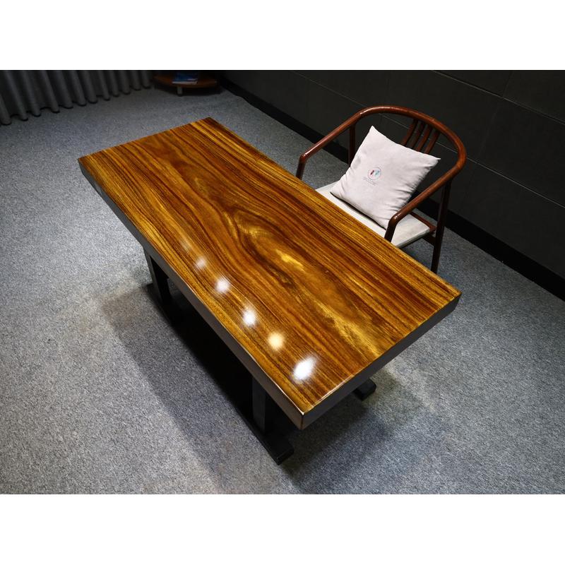 尺寸：140*63*7.5 奥坎实木大板原木茶台餐桌老板办公桌会议桌