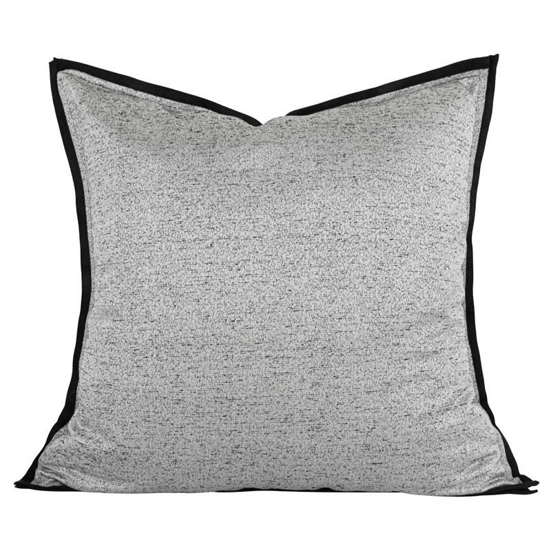 灰色橘色床品床上用品套件现代轻奢新中式样板房软装靠枕靠垫床旗