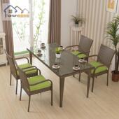 花园室内户外简约桌椅庭院休闲藤编椅子防水藤椅三件套阳台小桌椅