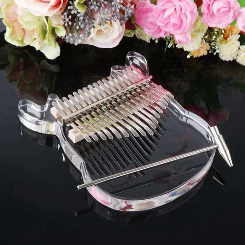 热销2024新款17音水晶透明儿童卡林巴kalimba适合拇指琴小孩初学