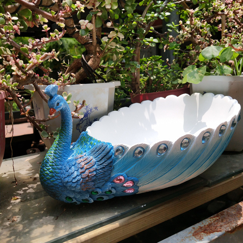 精致孔雀花盆栽多肉大号创意韩式盆器多肉植物花盆个性创意花盆