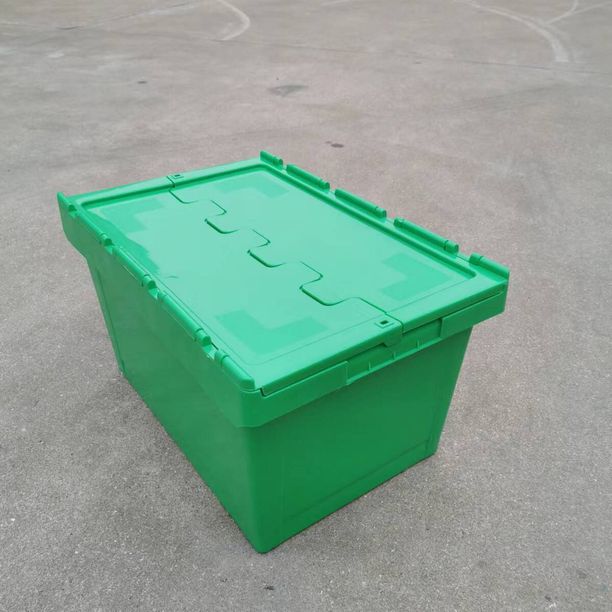 力保塑料周转箱600*400*340带盖斜插箱配送农产品保温箱