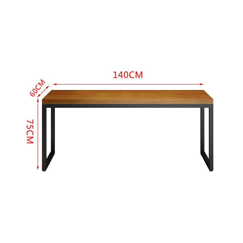 北欧实木书桌书架组合书房家用双人办公桌桌架一体台式电脑写字桌