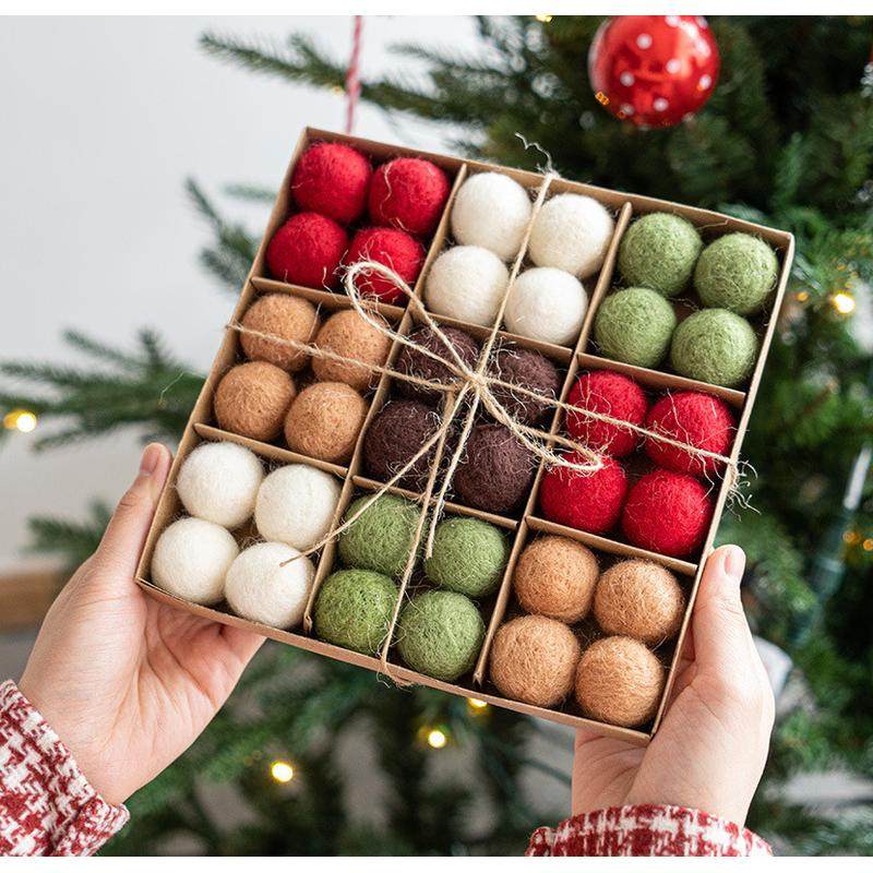 圣诞树装饰圣诞球小挂件场景布置diy道具羊毛毡雪花圣诞节挂饰球,节庆用品/礼品,圣诞装饰品,淘宝优惠券,粉丝福利购,淘宝优惠卷