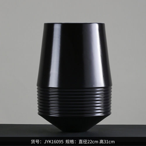 博西家居釉面风格锥形简约现代陶瓷花瓶家居样板间装饰瓷器摆件