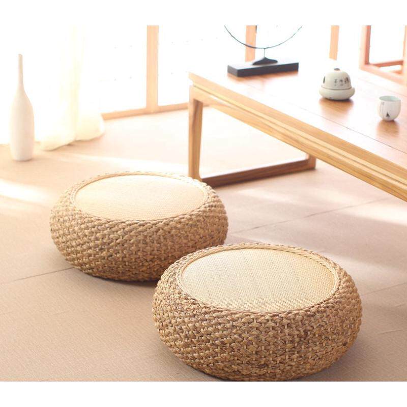 日式坐凳藤编蒲团坐垫榻榻米阳台飘窗客厅地上坐墩草编打坐修禅垫