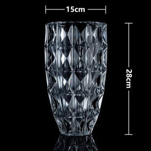 北欧花瓶透明水晶玻璃客厅创意百合花瓶玫瑰花假花大花瓶家用摆件