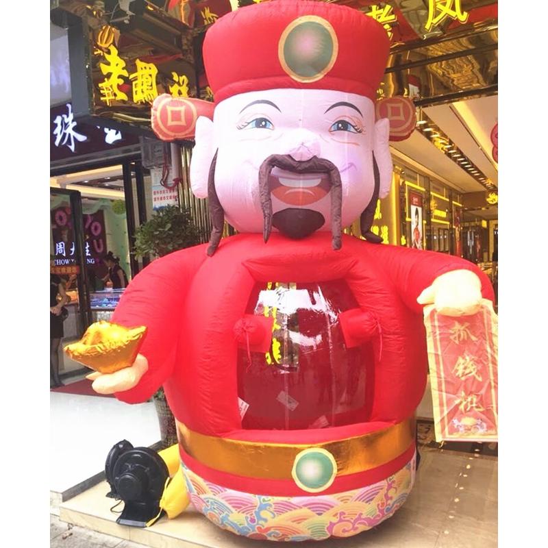 充气抓钱机气模道具圆球圆柱抓奖机抢钱机卡通财神爷抓钱机道具