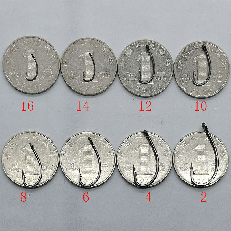 长柄弯背钩碳钢付组鲤鱼钩驼背钩毛钩管钓飞钓若虫钩裸钩