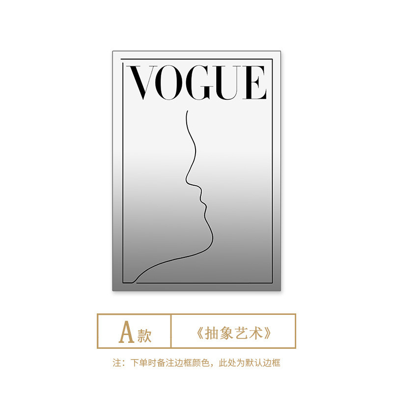 北欧镜子装饰画艺术人物线条小众抽象摆画酒柜客厅卧室挂画ins风图片