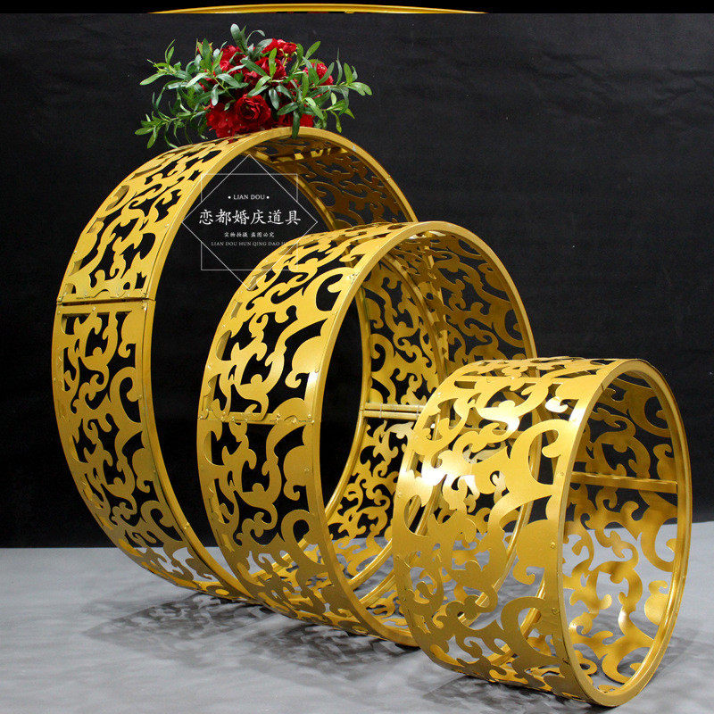 新款之歌铁艺雕花圆环五环婚庆吊顶空中挂件欧式婚庆道具