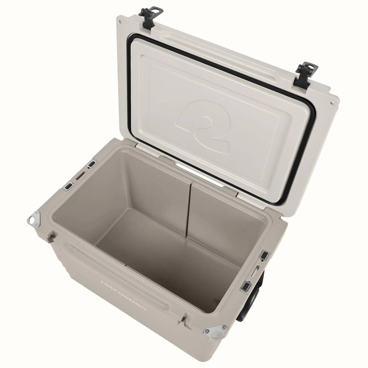 热销冷藏工厂批发45qt卡其色大容量滚塑保温箱源头车载便携式恒温