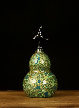 厂家直销黄铜小葫芦工艺品做色葫芦家居装饰彩绘桌面摆件