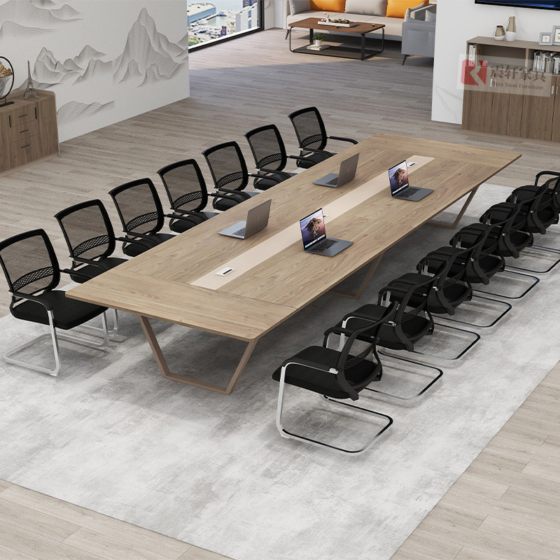 会议桌长桌办公家具办公桌椅简约钢木洽谈桌培训会客接待桌椅组合