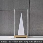 现代简约几何形状亚克力罩摆件客厅装 饰品艺术酒柜摆设电视柜桌面