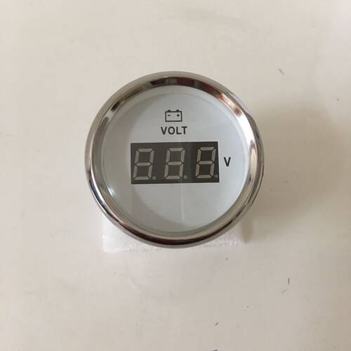 电压表圆形表头52mm直流电9-32v电压表汽车货车工程车用改装车