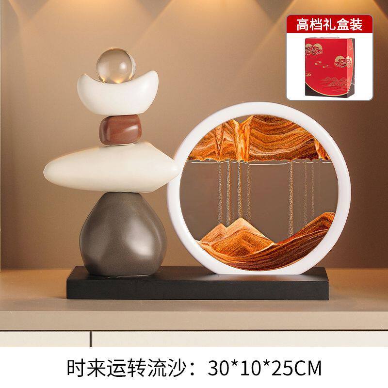 画流沙高端摆件客厅酒柜电视柜玄关装饰品办公室旺事业运