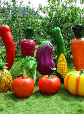 玻璃钢水果雕塑青菜园林景观农家乐果园摆件大型仿真户外蔬菜雕塑