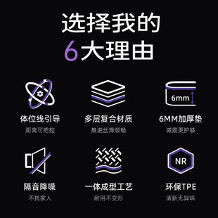 麦瑞克瑜伽垫健身垫家用防滑减震静音加厚加大男女专用跳操垫地垫