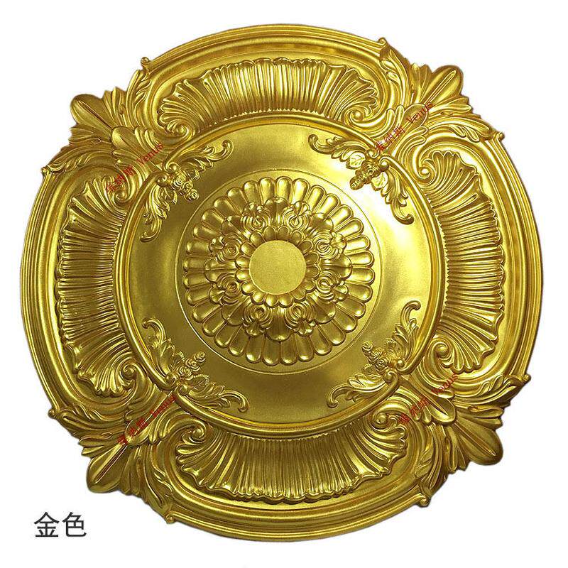 7l8k欧式灯天花板pu吊顶灯池装饰材料盘法式仿石膏线圆形雕花灯座
