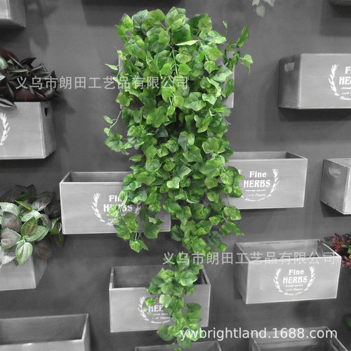1米仿真绿植把束加密迷你叶提子葡萄叶壁挂藤条藤蔓装饰藤条秋色