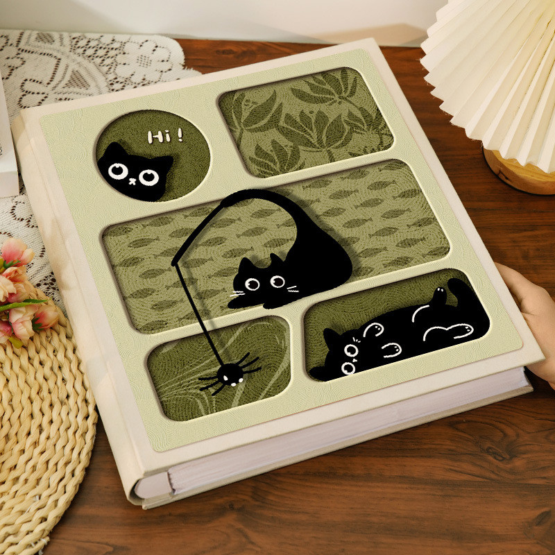 插页相册本大容量家庭纪念册情侣5寸6寸7照片收纳宝宝成长五六七3