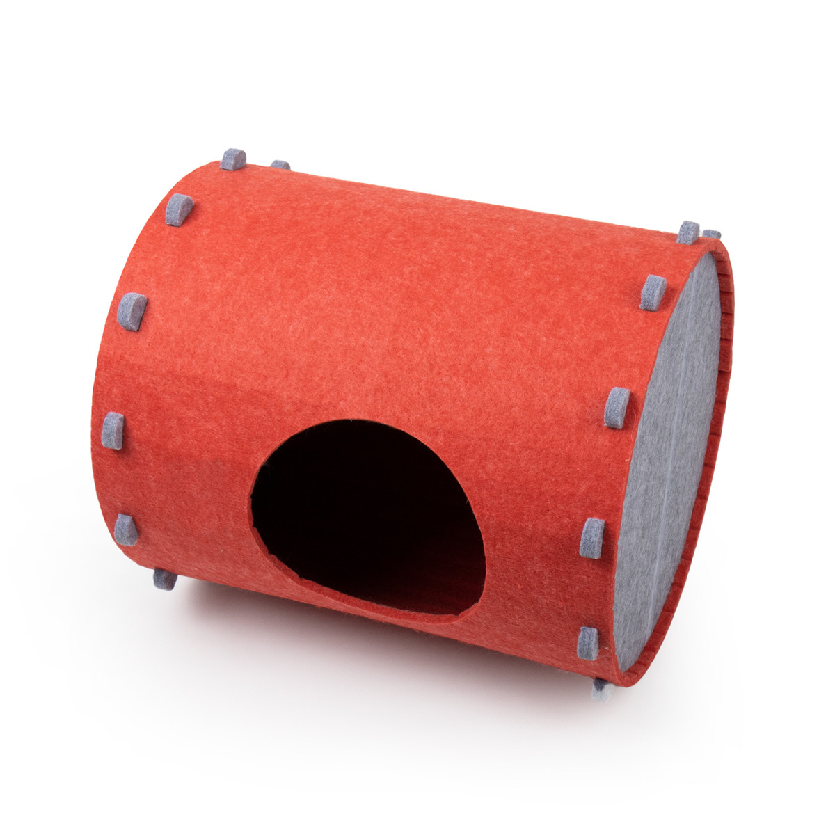 组装可乐桶宠物窝毛毡布猫窝四季通用封闭式双层折叠空间拆卸大