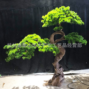 别墅庭院室内外装 饰大型商场会所仿真树仿真树 饰景观树实木根雕装