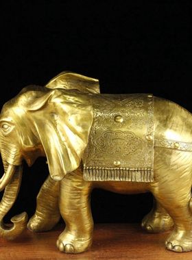 纯大象摆件黄铜铜象吸水象家居装饰品礼品工艺摆件