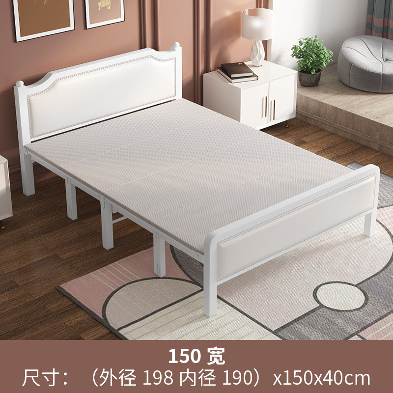 加固铁床双人床午休家用木板床出租房简易床成人经济型单人折叠床