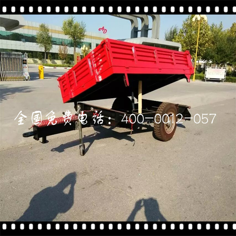 热销3吨自卸拖车厂家农用挂车厂家后翻自卸平板拖车出口型供应