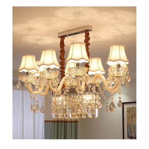 欧式水晶吊灯客厅现代大气奢华别墅复式大厅餐厅简欧蜡烛书房灯具