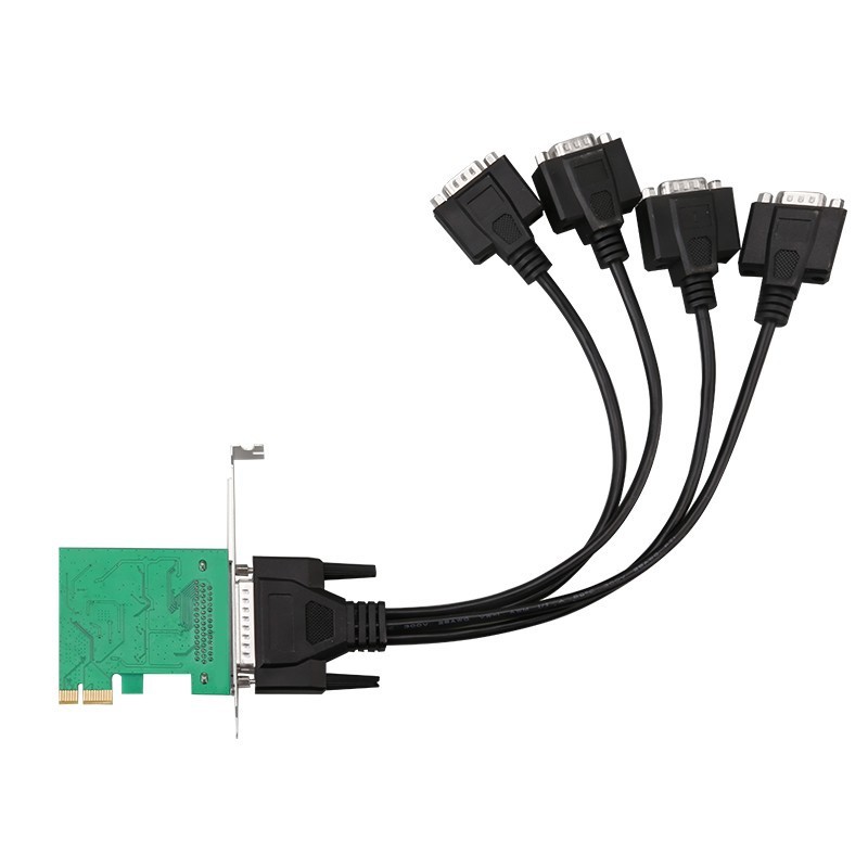热销PCI-E串口卡pcie转4串2串RS232工控4口9针扩展卡亚信AX99100