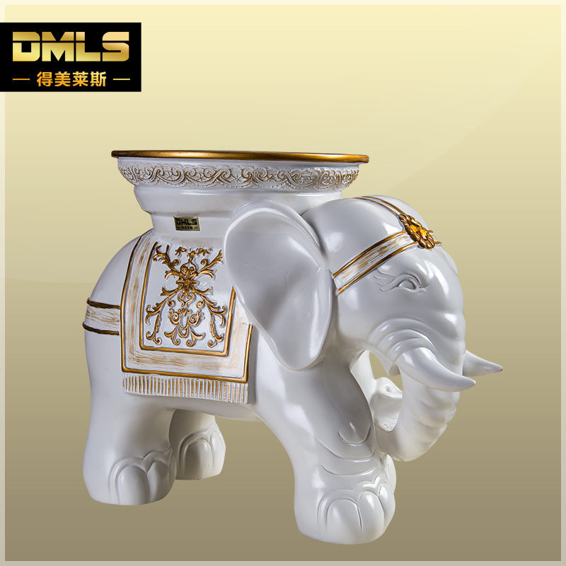 工厂手工艺直销礼品树脂大象换鞋凳特大加号化妆凳来样图礼品批发