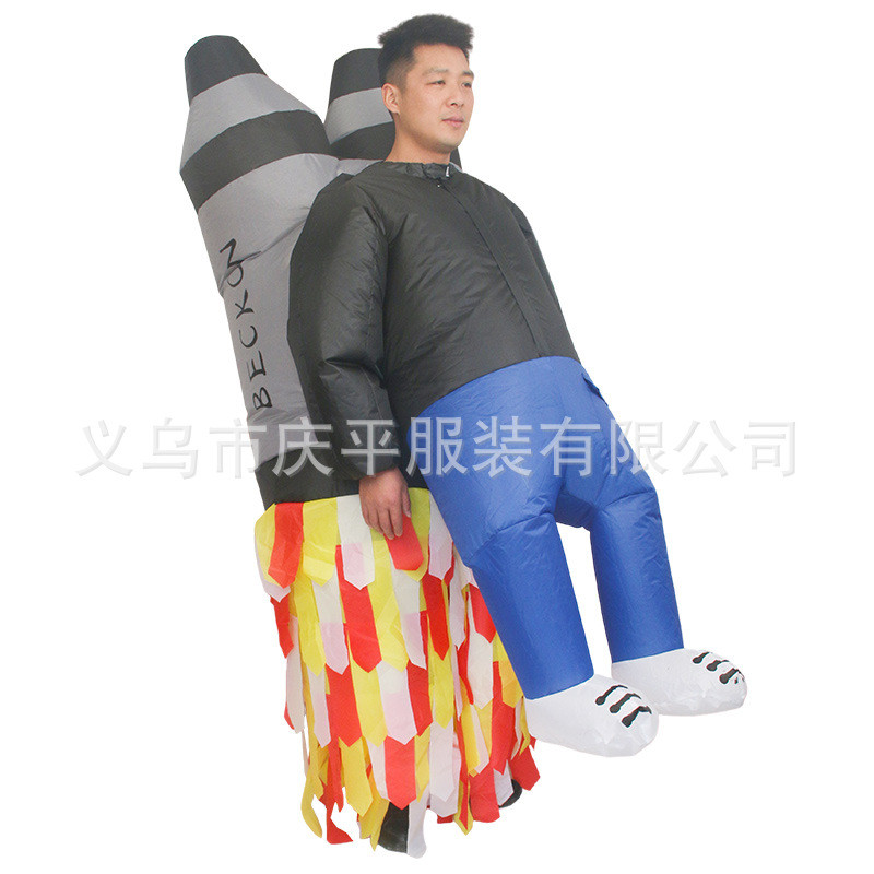 热销派对充气服火箭充气服万圣节儿童表演服成人cosplay火箭充气