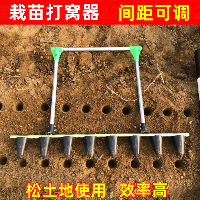 打孔农用器打穴草莓打窝定植压窝蔬菜栽苗大棚种植工具器栽
