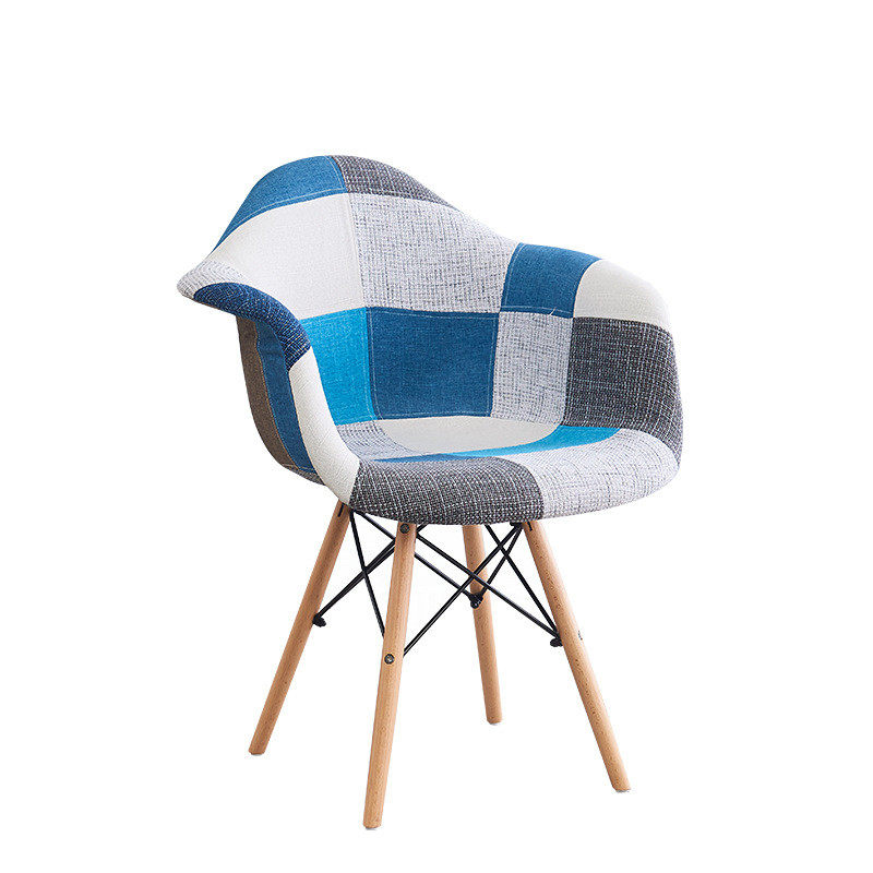 伊姆斯椅子创意百家布接待软包塑料扶手椅咖啡厅餐椅洽谈可选颜色,住宅家具,餐椅,淘宝优惠券,粉丝福利购,淘宝优惠卷