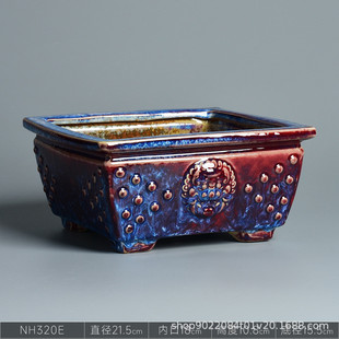 室内君子兰花盆仿古陶瓷兰花盆景盆栽蝴蝶兰专用桌面造景创意钧窑