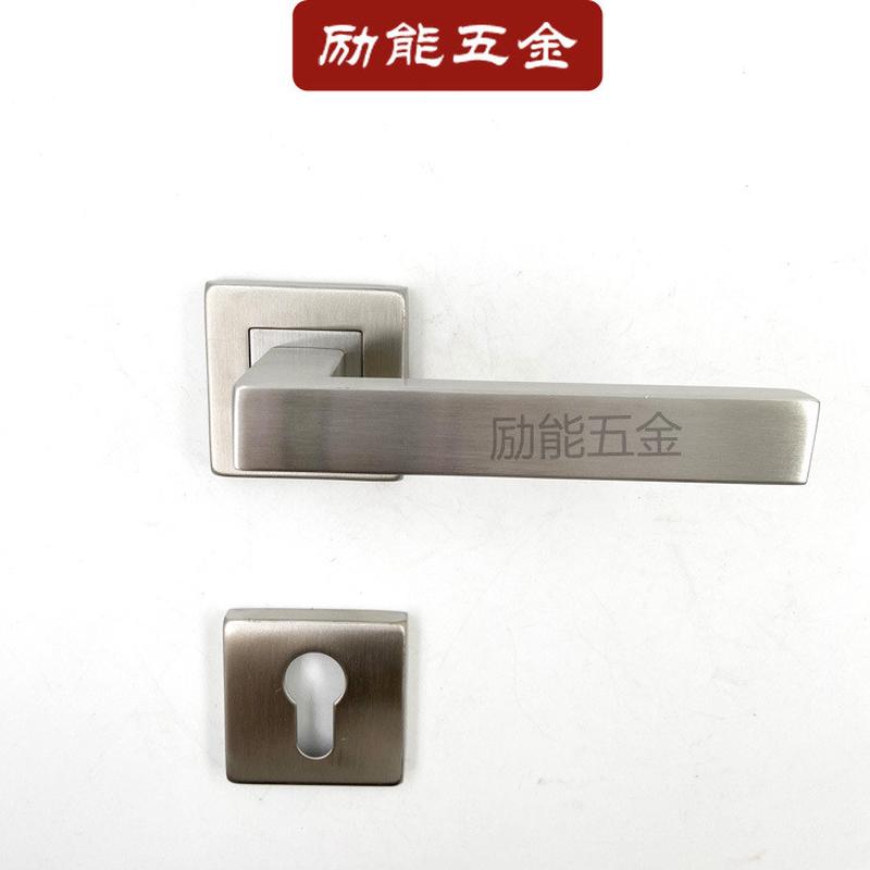 厂家现货分体式方管空心门把手不锈钢方形门锁拉手木门方执手