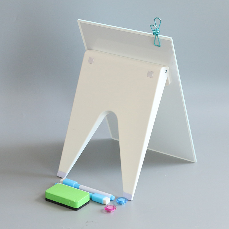 桌面钢化玻璃白板小白板留言板会议办公支架式记事板便签写字板