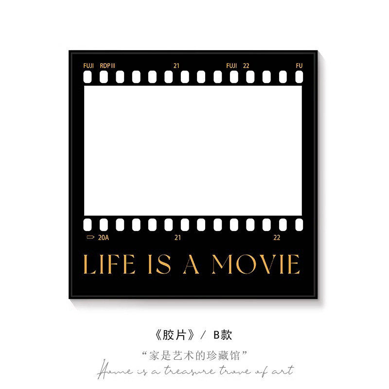 《胶片轻》法式艺术创意镜子装饰画感怀旧客厅镜面挂画高级餐厅画