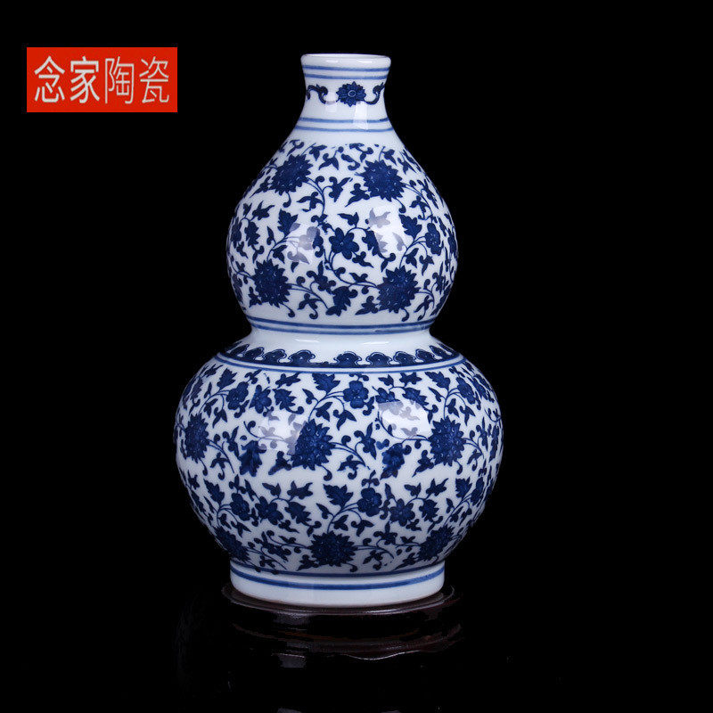 厂家批发景德镇陶瓷花瓶摆件仿古装饰品中式家居客厅青花瓷