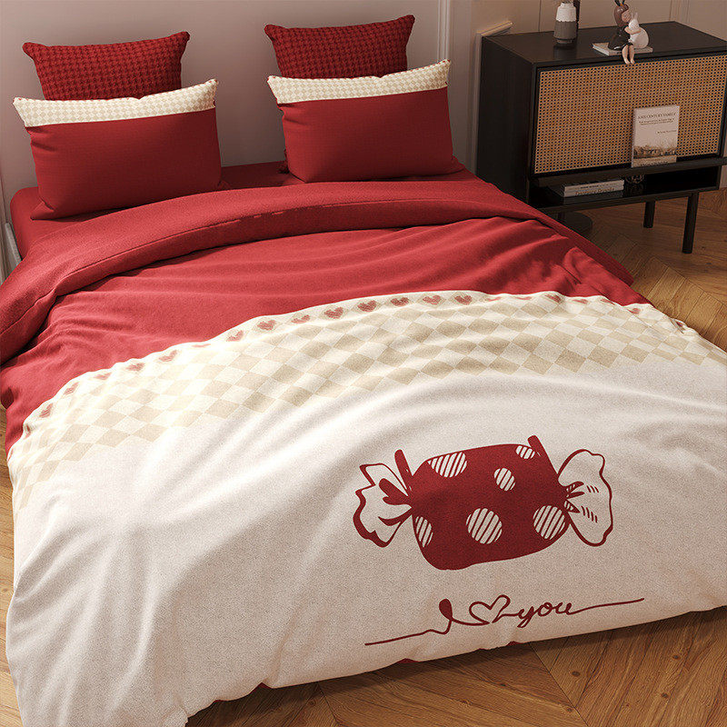 kbq1吾家婚品结婚婚房两面床上四件套新房碎花婚庆卧室婚庆床上用,床上用品,床品套件/四件套/多件套,淘宝优惠券,粉丝福利购,淘宝优惠卷