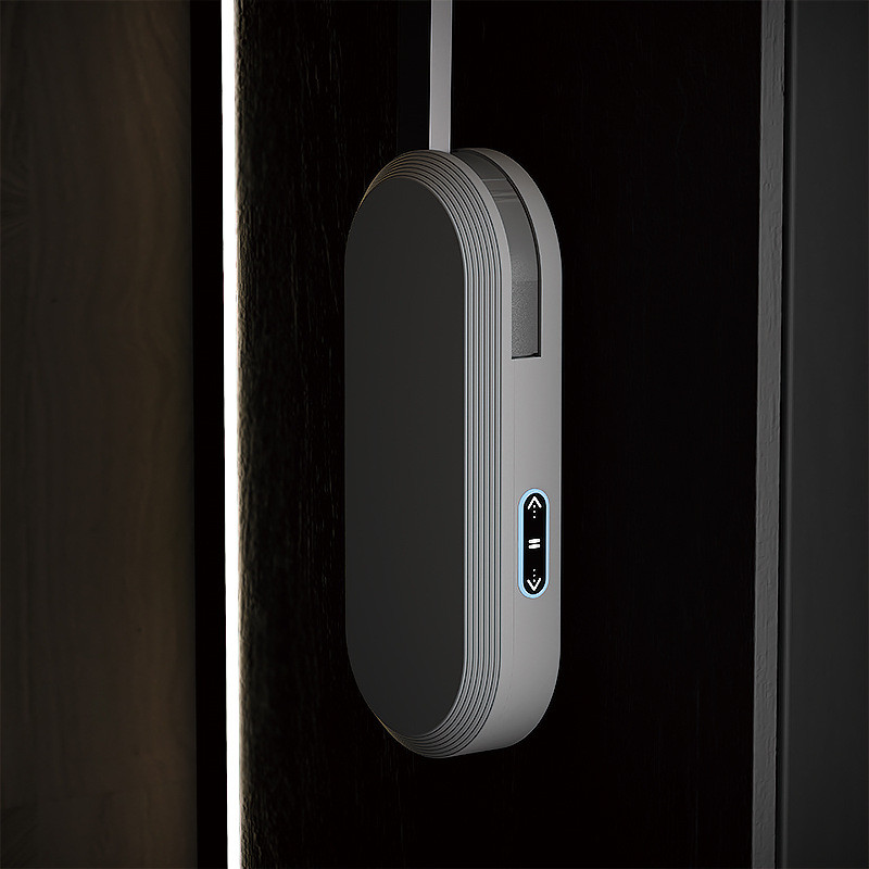 升降衣架智能衣柜高柜下拉缓冲挂衣杆衣帽间伸缩升降衣杆语音触摸